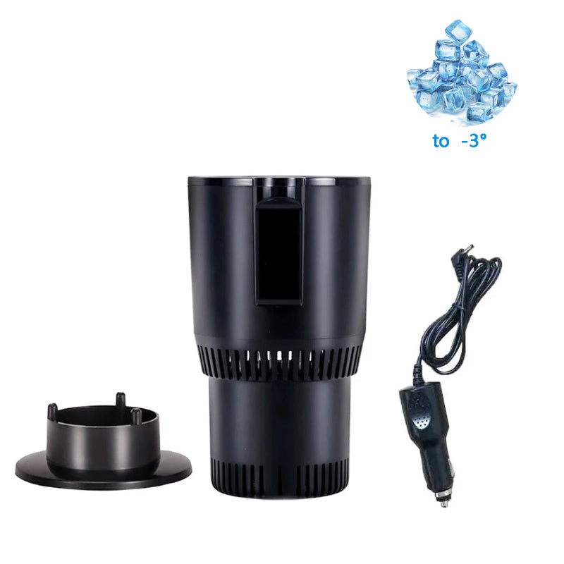 2 In1 Car Heating Cooling Cup 12V Smart Car Cup Holder Digital Temperature Display Drink Cup Warmer Cooler Mini Car Refrigerator